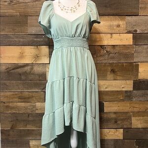 Chic Mint Women's High Low Dress asymmetrical high low hem